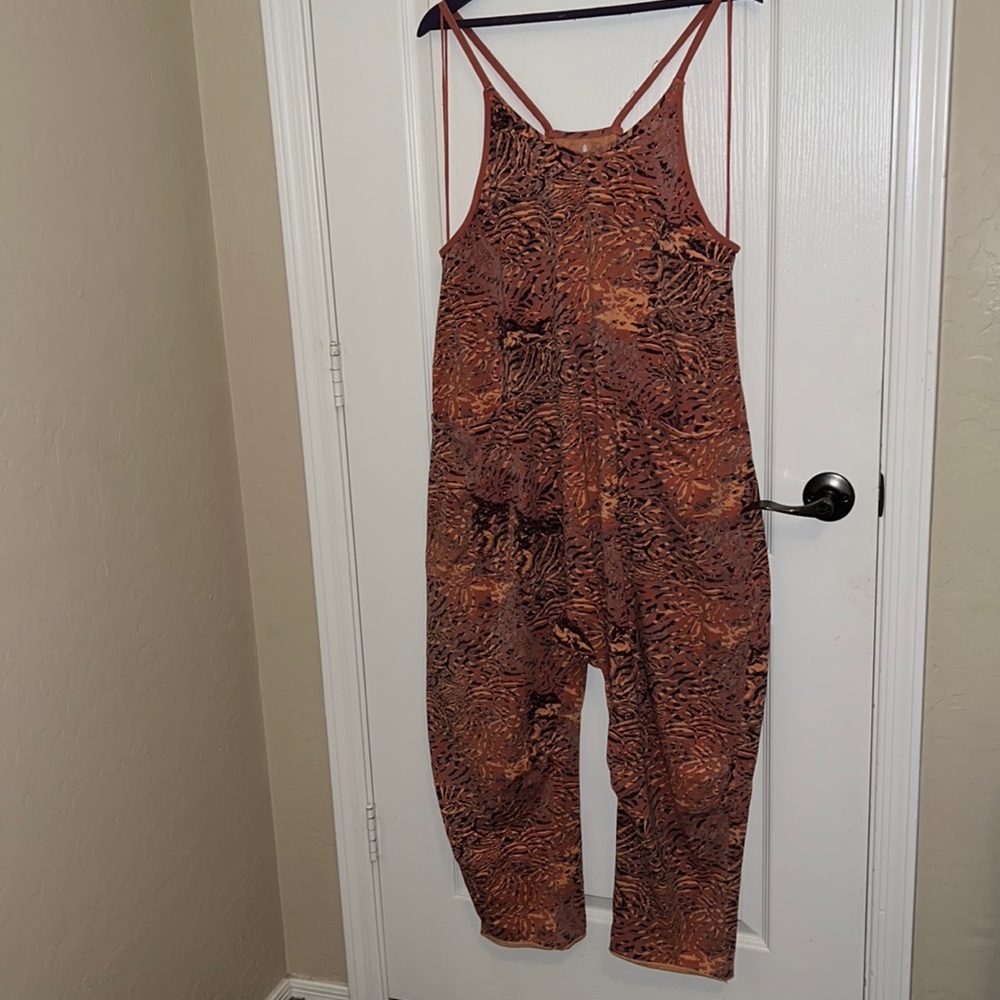 Free People Movement Hot Shot Onesie “Peach Combo” - M